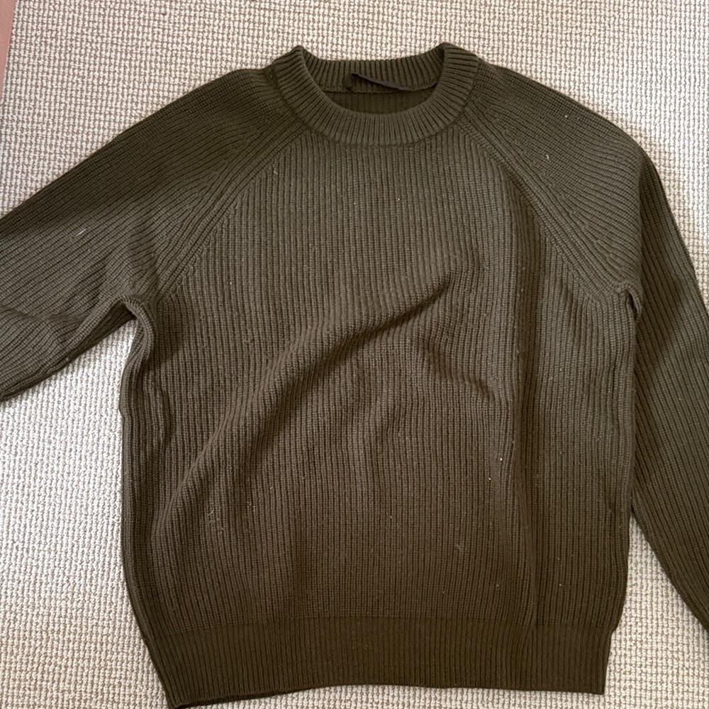 Jenni Kayne Dark Olive Crewneck Sweater